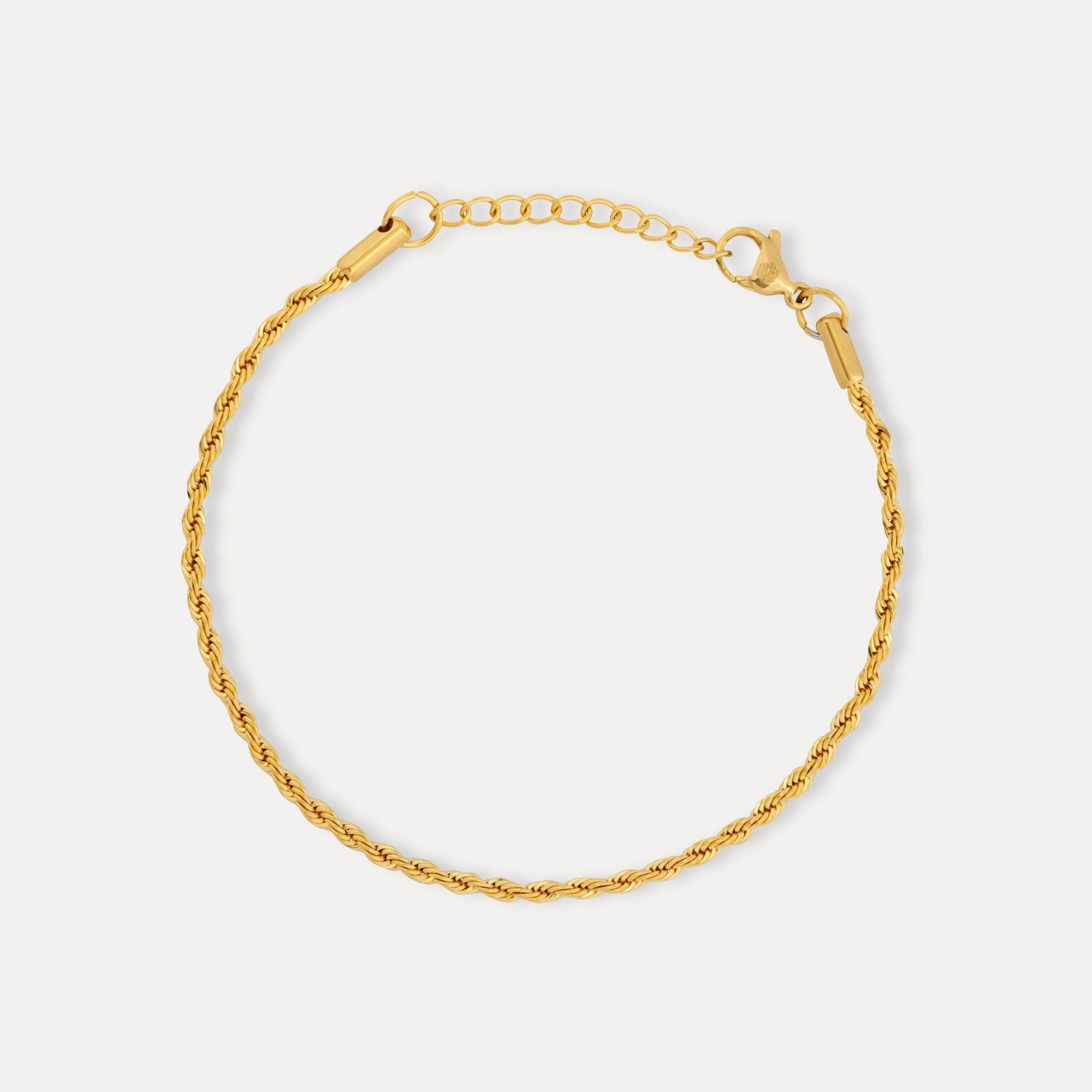 Gold Cuban + Rope Stack Bracelet