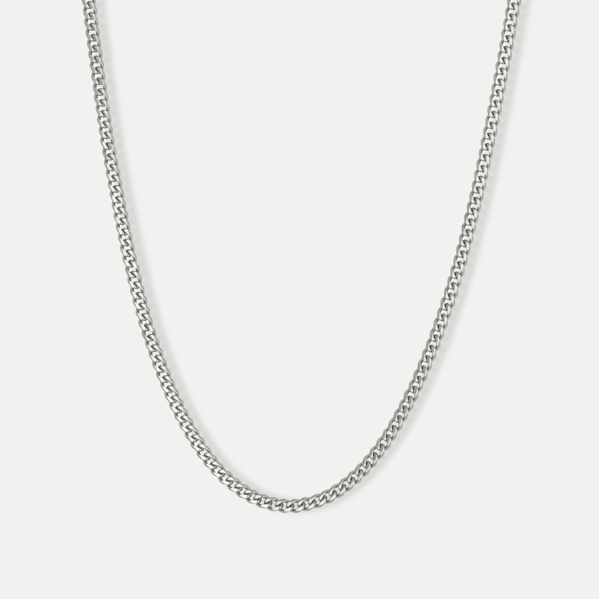 Thin Silver Cuban Chain (3MM) For Men - Multiple Sizes | Twistedpendant