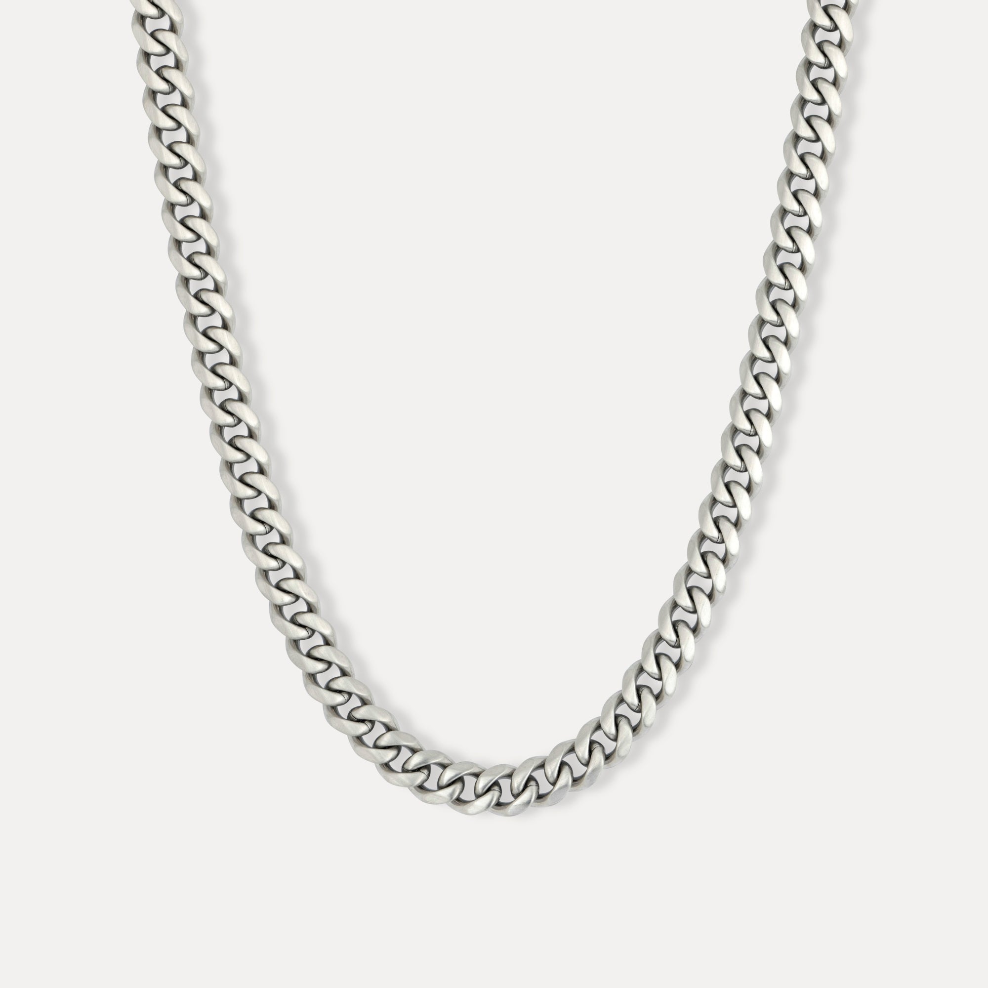 Thick Silver Matte Cuban Chain (8MM)
