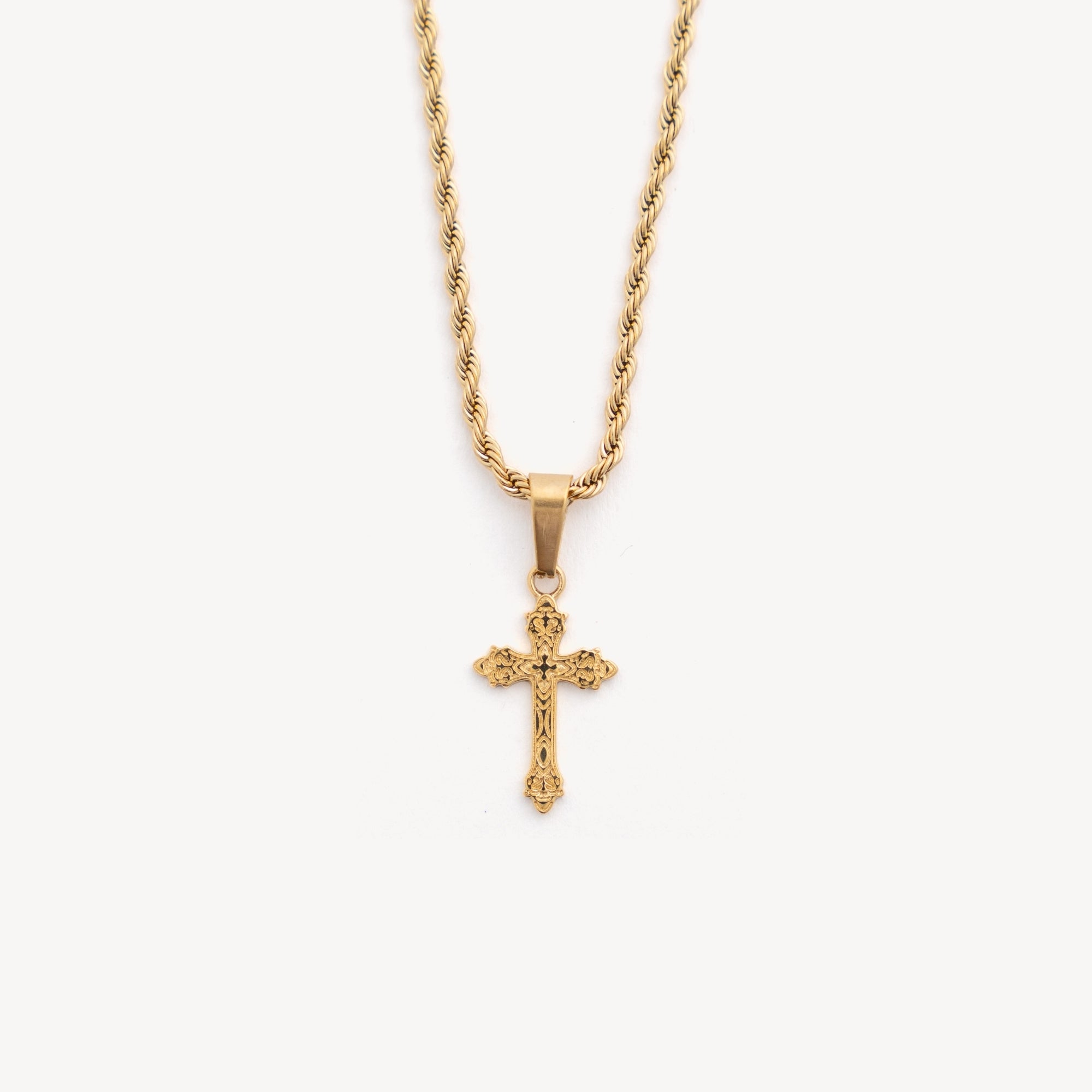 Micro Vintage Cross - Gold