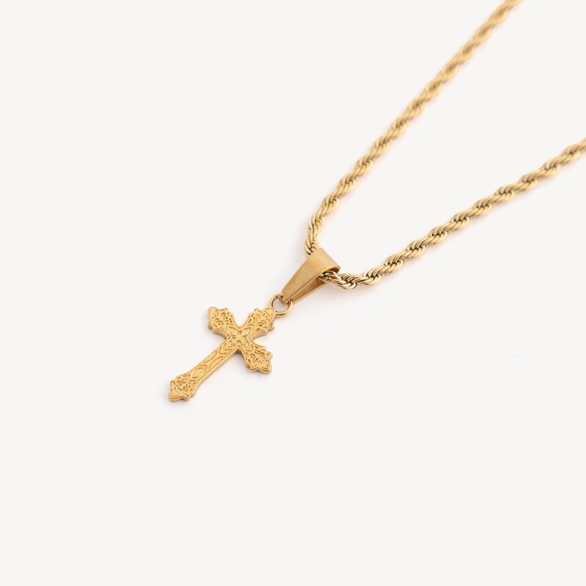 Micro Vintage Cross - Gold