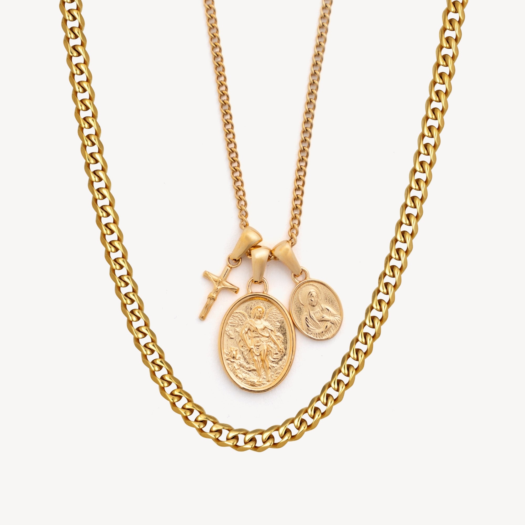 Saint Michael Layered Set - Gold