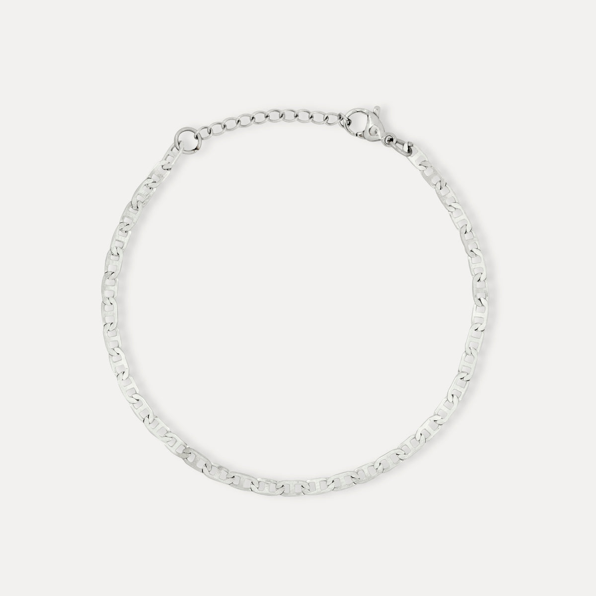 Silver Flat Mariner Bracelet (3MM)