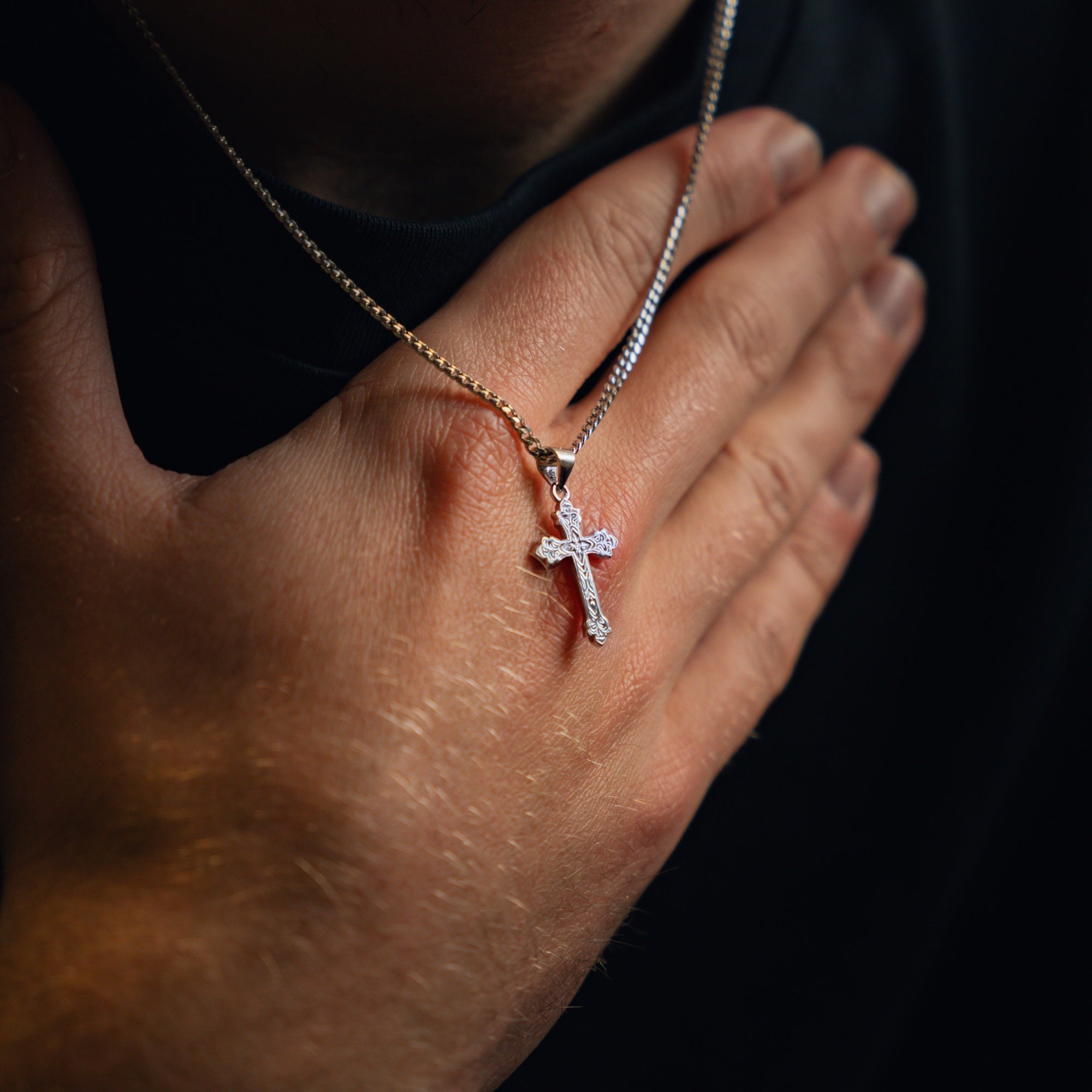 Micro Vintage Cross - 925 Silver