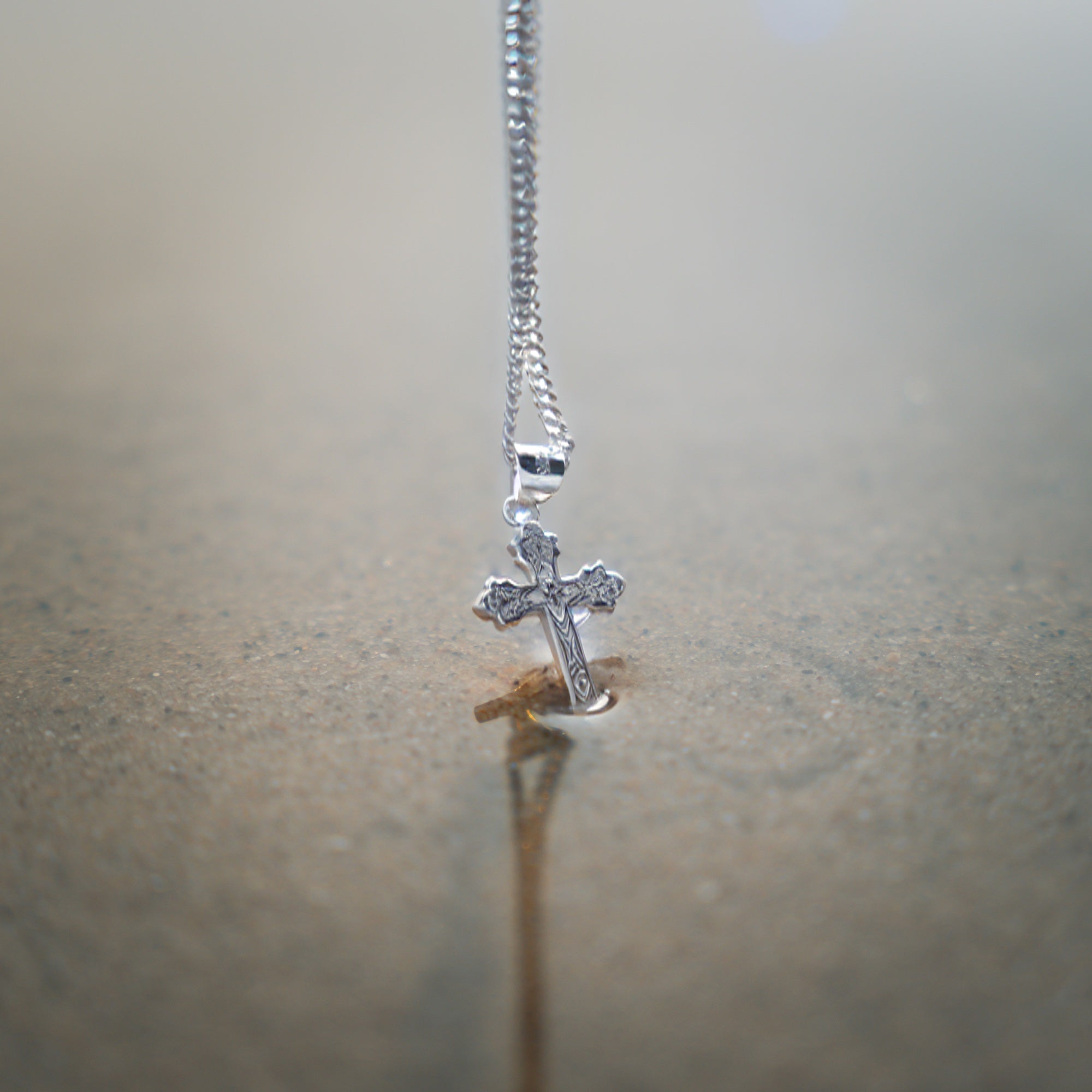 Micro Vintage Cross - 925 Silver
