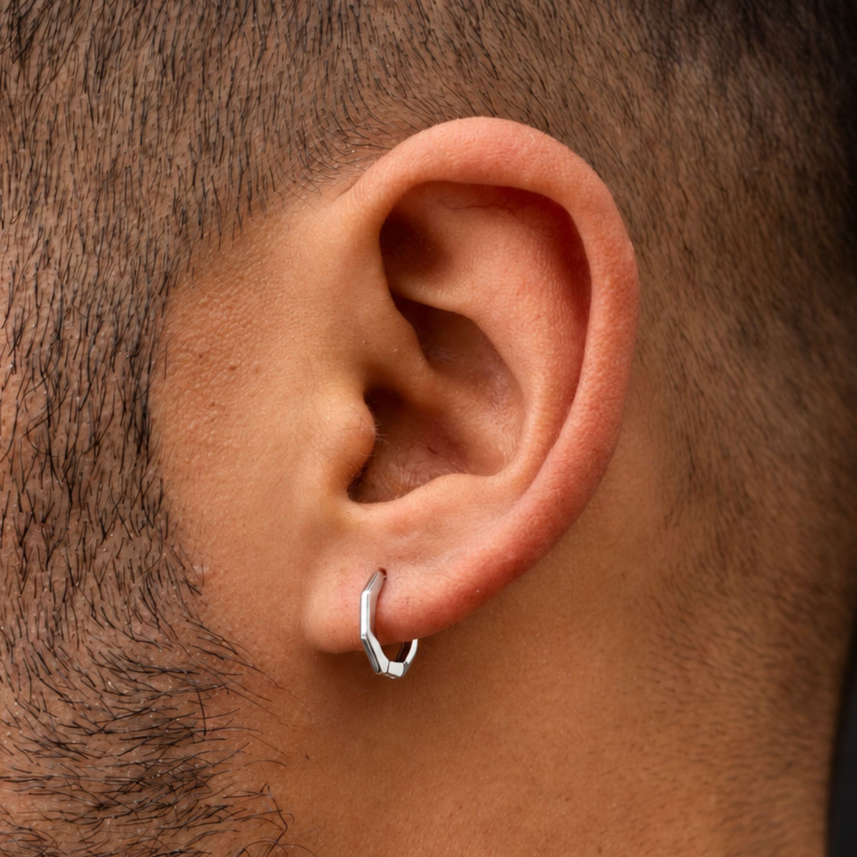 Octagon Hoop - Silver