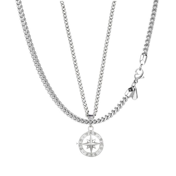North Star Pendant & 4MM Franco Chain Gift Set For Men - By Twistedpendant