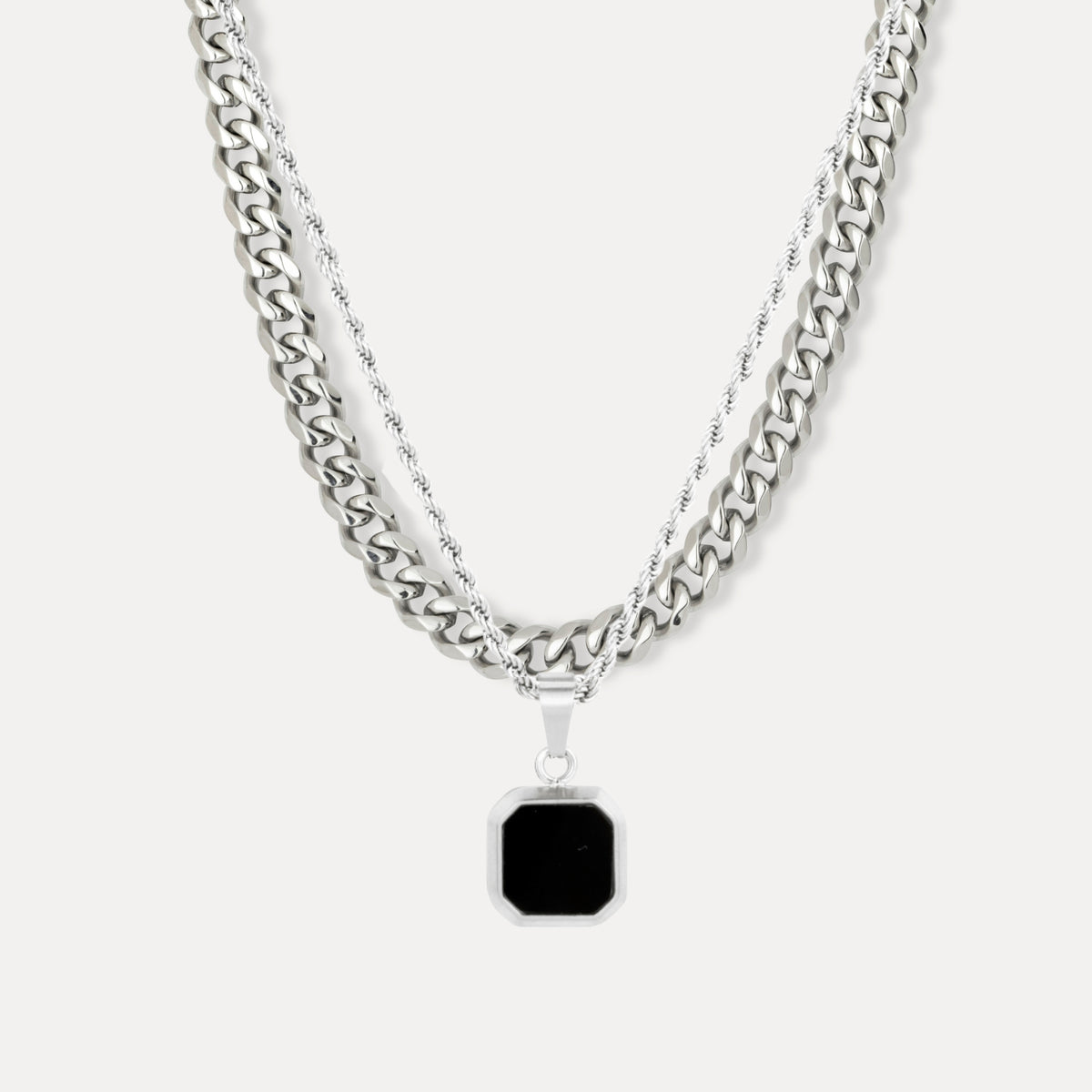 Black Onyx Pendant Gift Set - Mens Jewellery Gift Sets 
