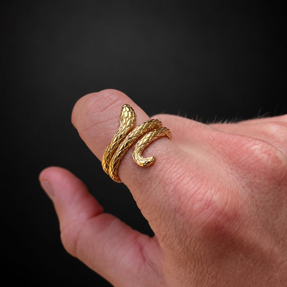 Thin Snake Ring - Gold
