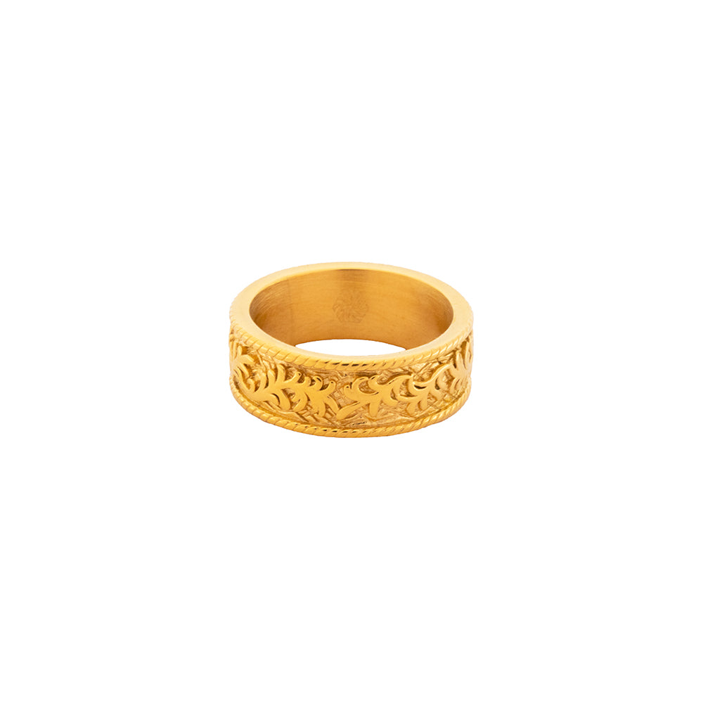 Verve Ring - Gold | Gold Band Ring For Men - By Twistedpendant
