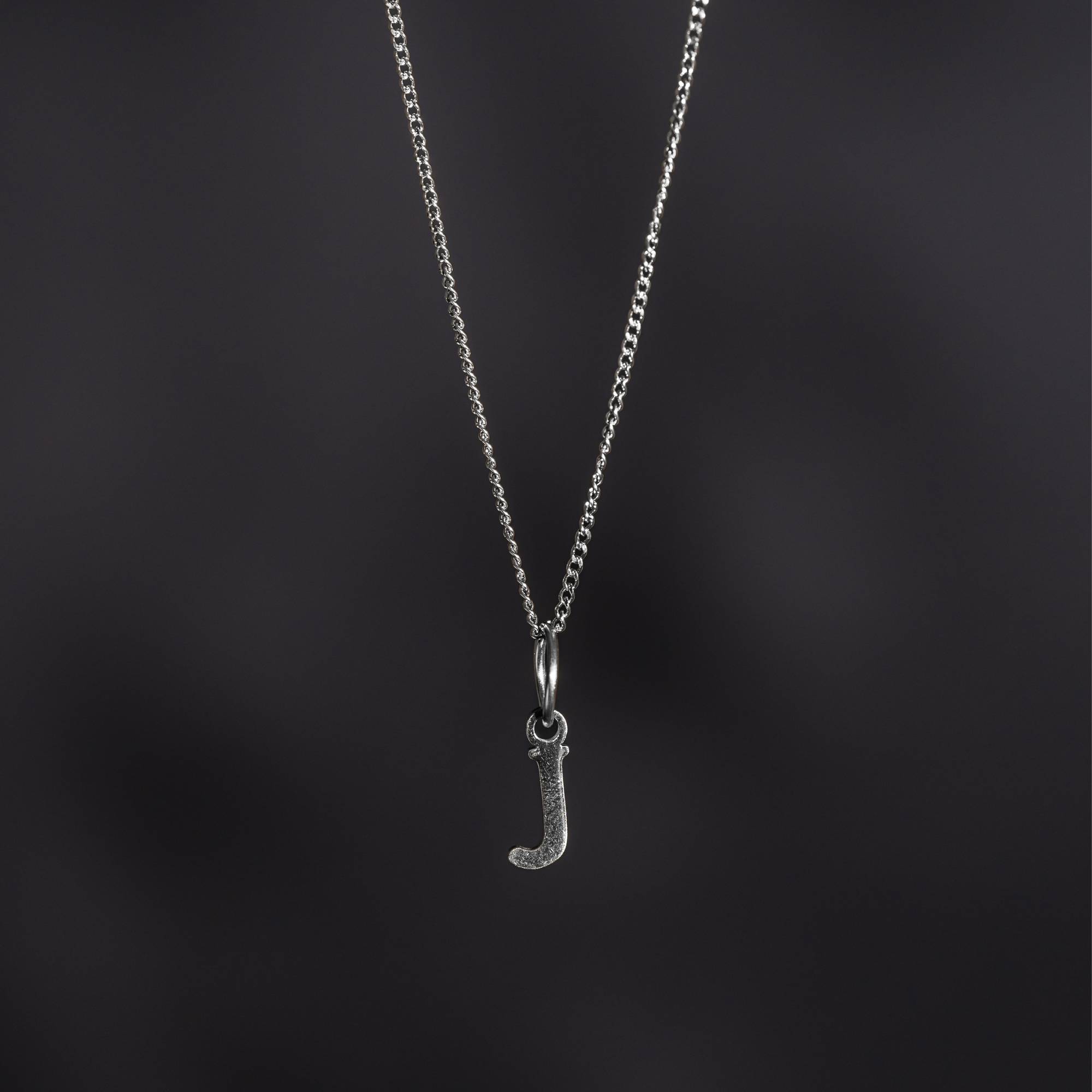 Silver Initial Necklace For Men - Mens Initial Pendant By Twistedpendant