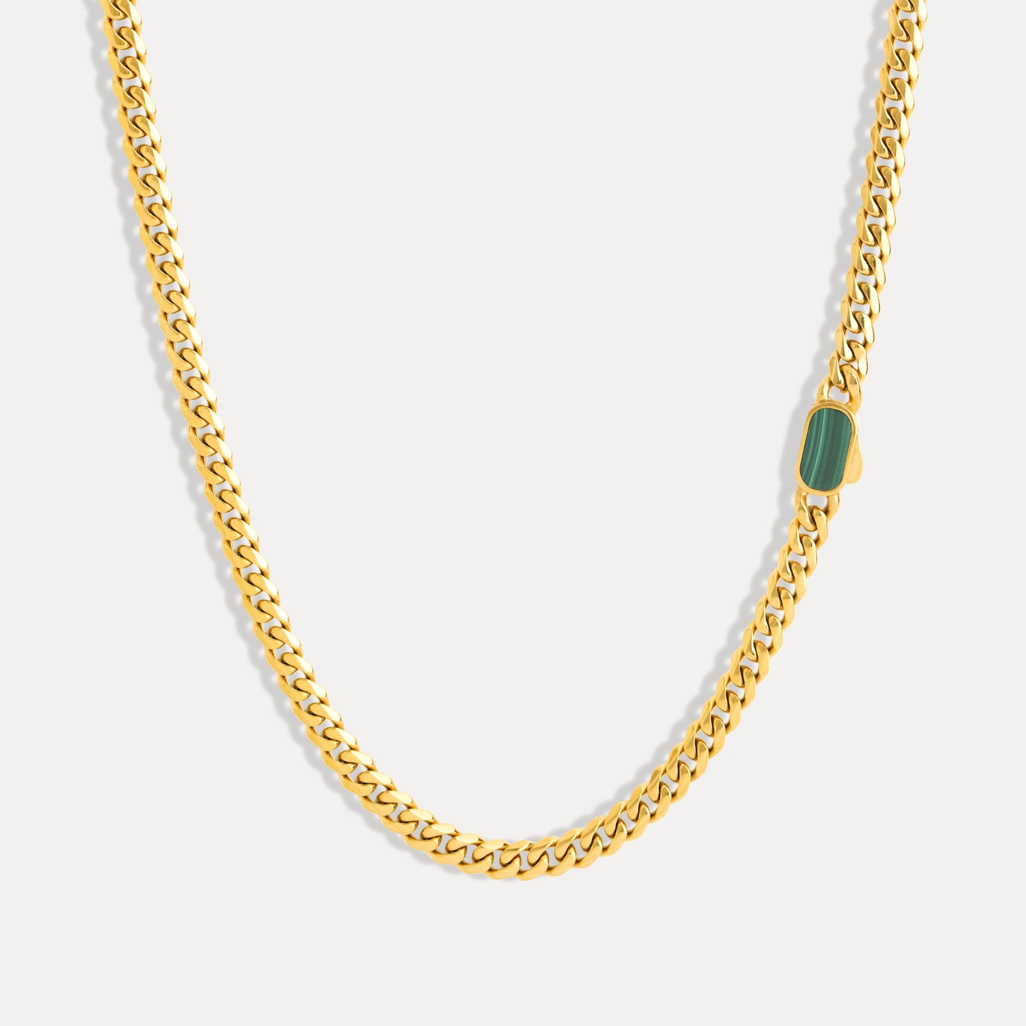 Malachite Cuban Chain (5MM) - Gold