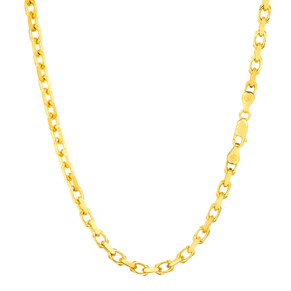 18K Gold Rolo Link Chain Necklace - Mens Necklace Chain By Twistedpendant