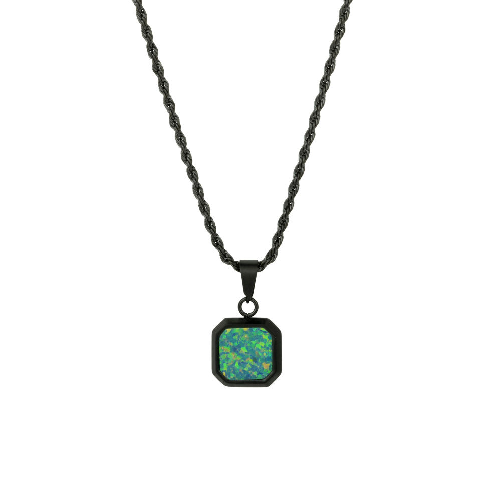 Green and black necklace deals
