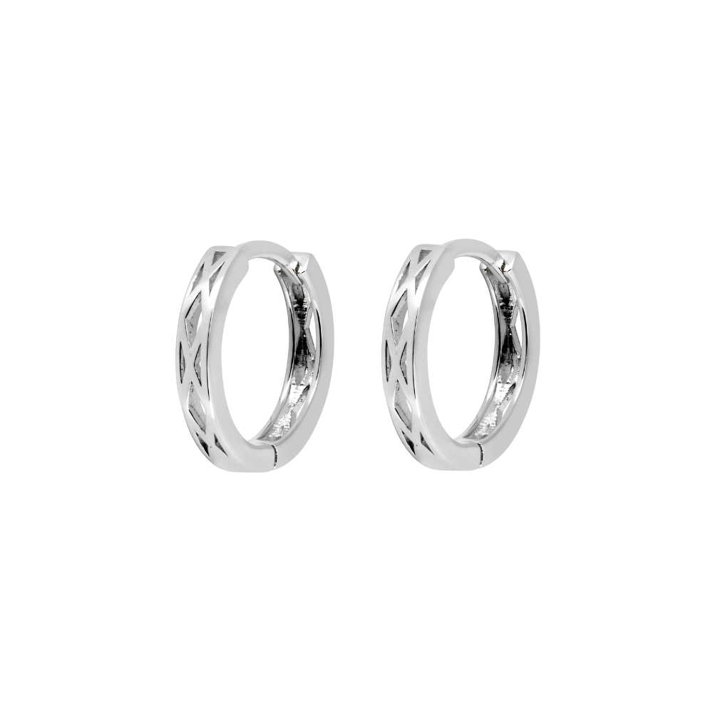 Mens Sterling Silver Hoop Earrings | Mens Hoop Earrings - Twistedpendant