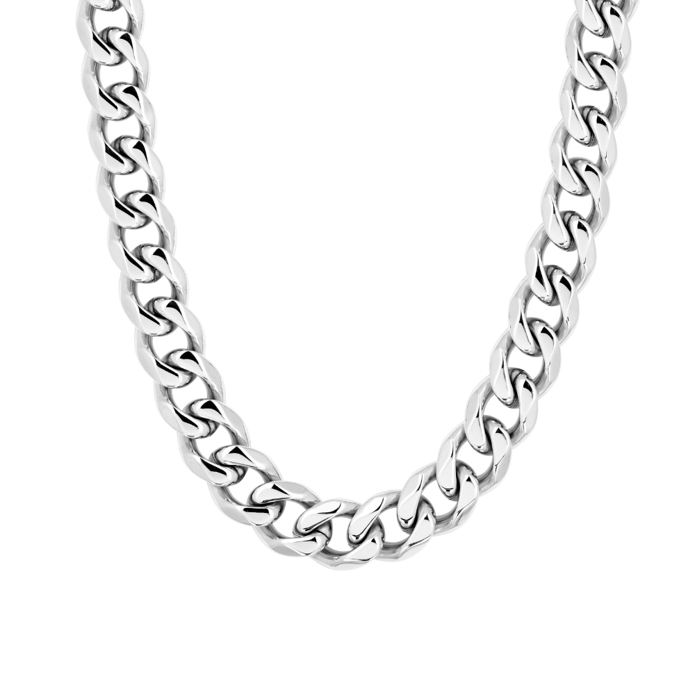 Mens Silver Cuban Link Chain (4MM) - Mens Necklace By Twistedpendant