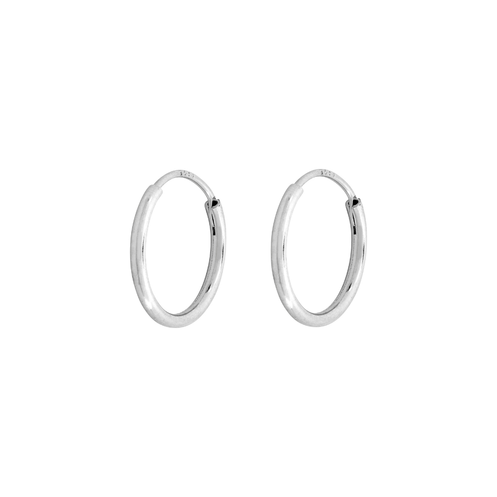 Large Silver Hoop Earrings | Mens Silver Earrings - Twistedpendant
