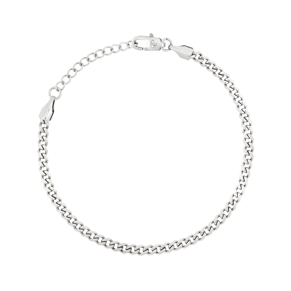 Thin Silver Bracelet - Minimalist Silver Bracelets For Men | By Twistedpendant