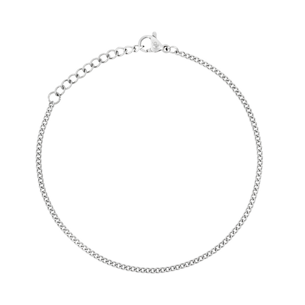 Thin Silver Connell Bracelet Chain - Silver Bracelets for Men | Twistedpendant