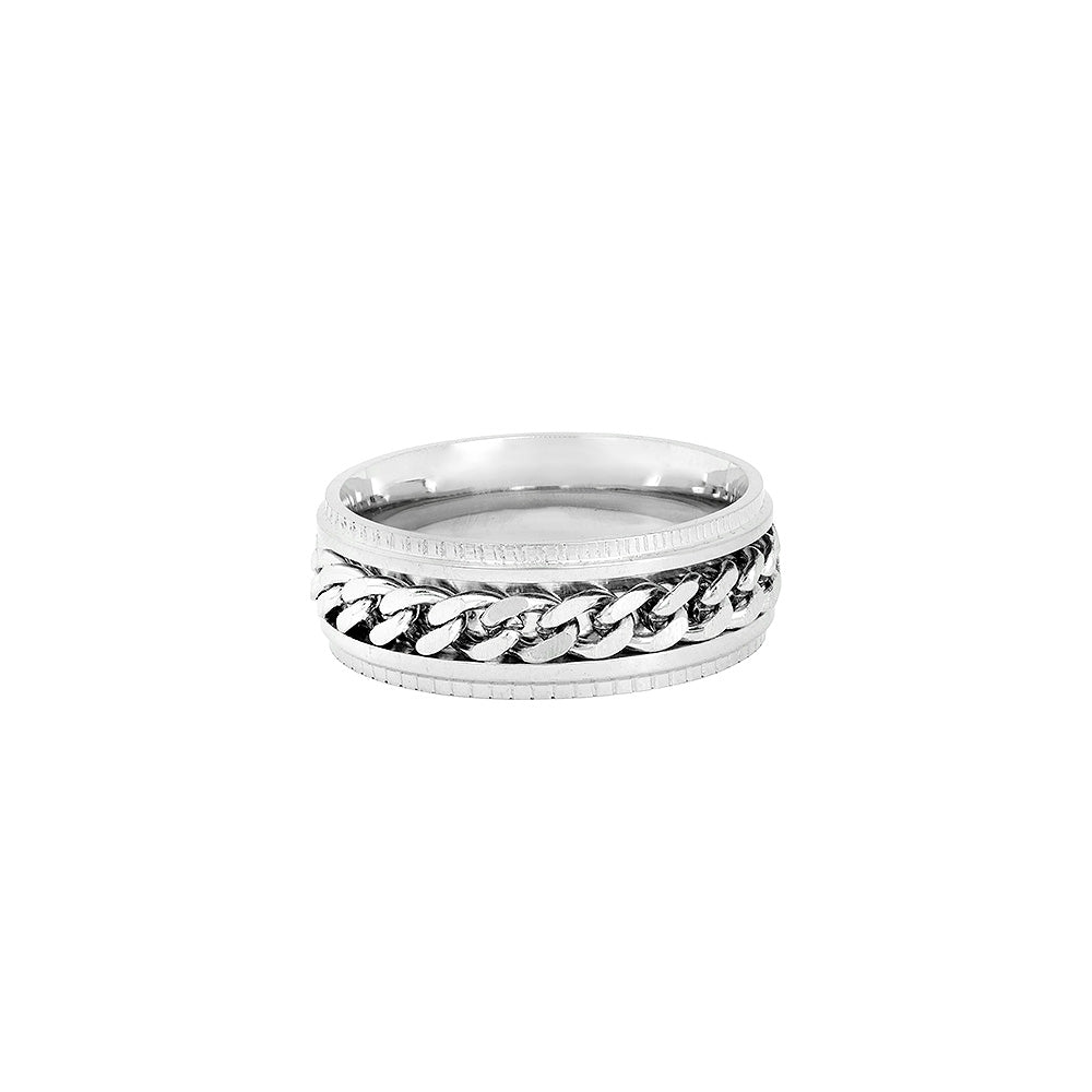 Mens Spinner Ring - Silver | Twistedpendant