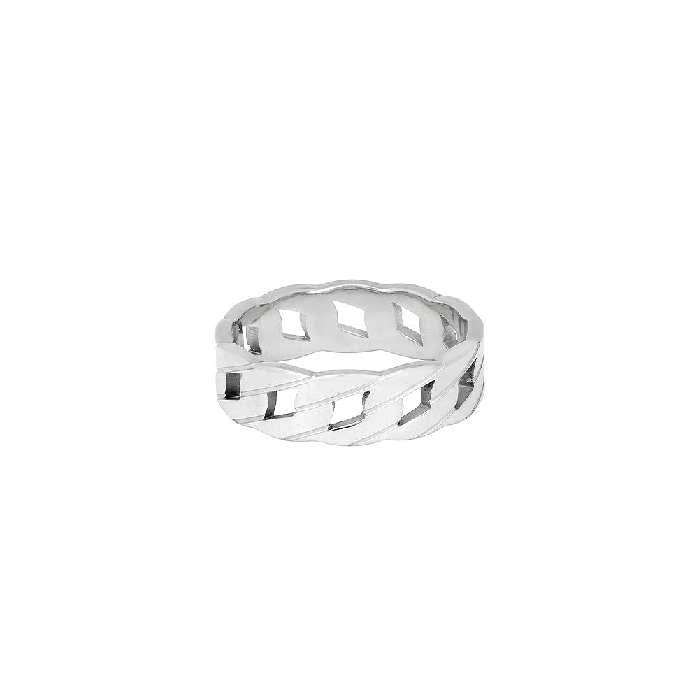 Cuban Ring - Silver | By Mens Rings In Silver - By Twistedpendant