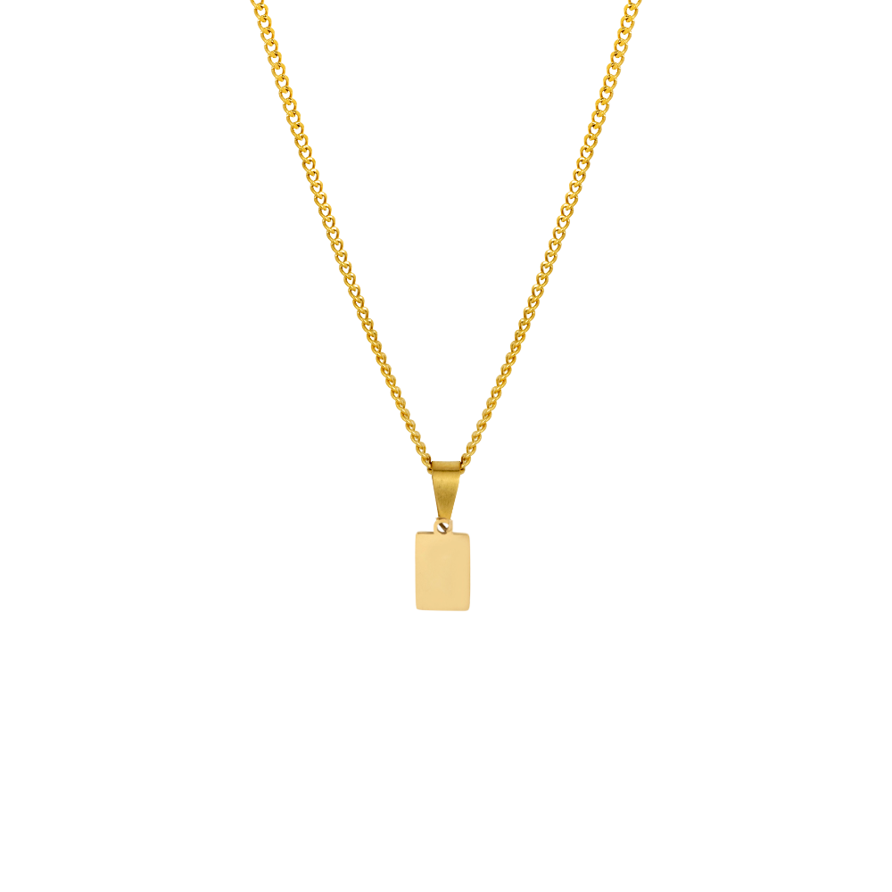 Mens gold online bar pendant