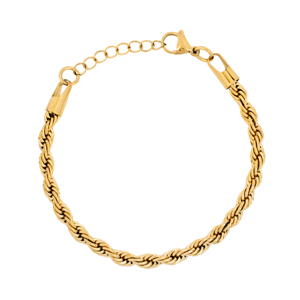 Men's Silver Rope Bracelet (5mm) - Silver Bracelet For Men | Twistedpendant