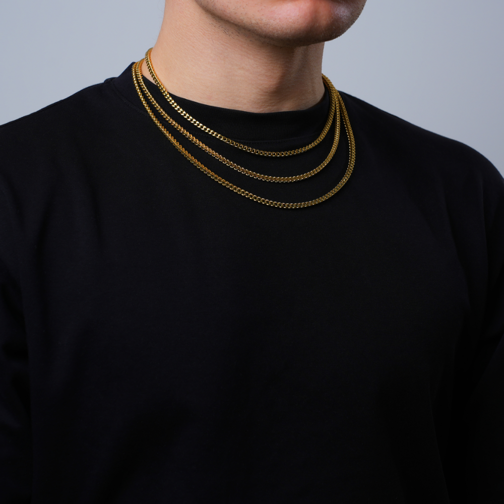 18k Gold Franco Chain (4MM) - Mens Gold Chains | Twistedpendant