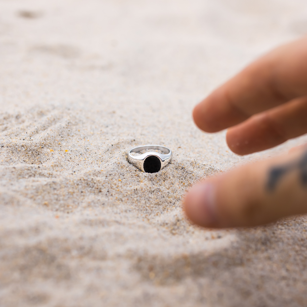 Gold Onyx Signet Ring - Mens Rings | By Twistedpendant