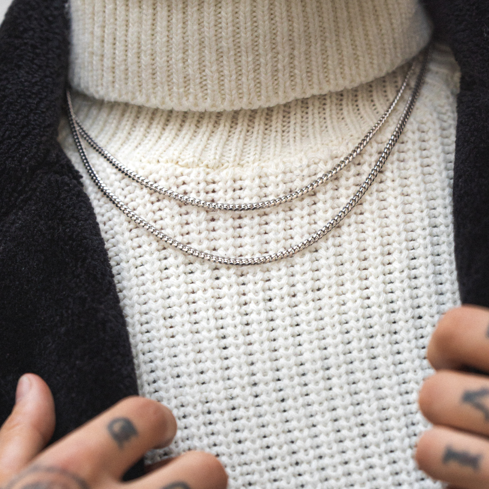 Silver 3.5mm Cuban Chain - Mens Sterling Silver Chain | By Twistedpendant