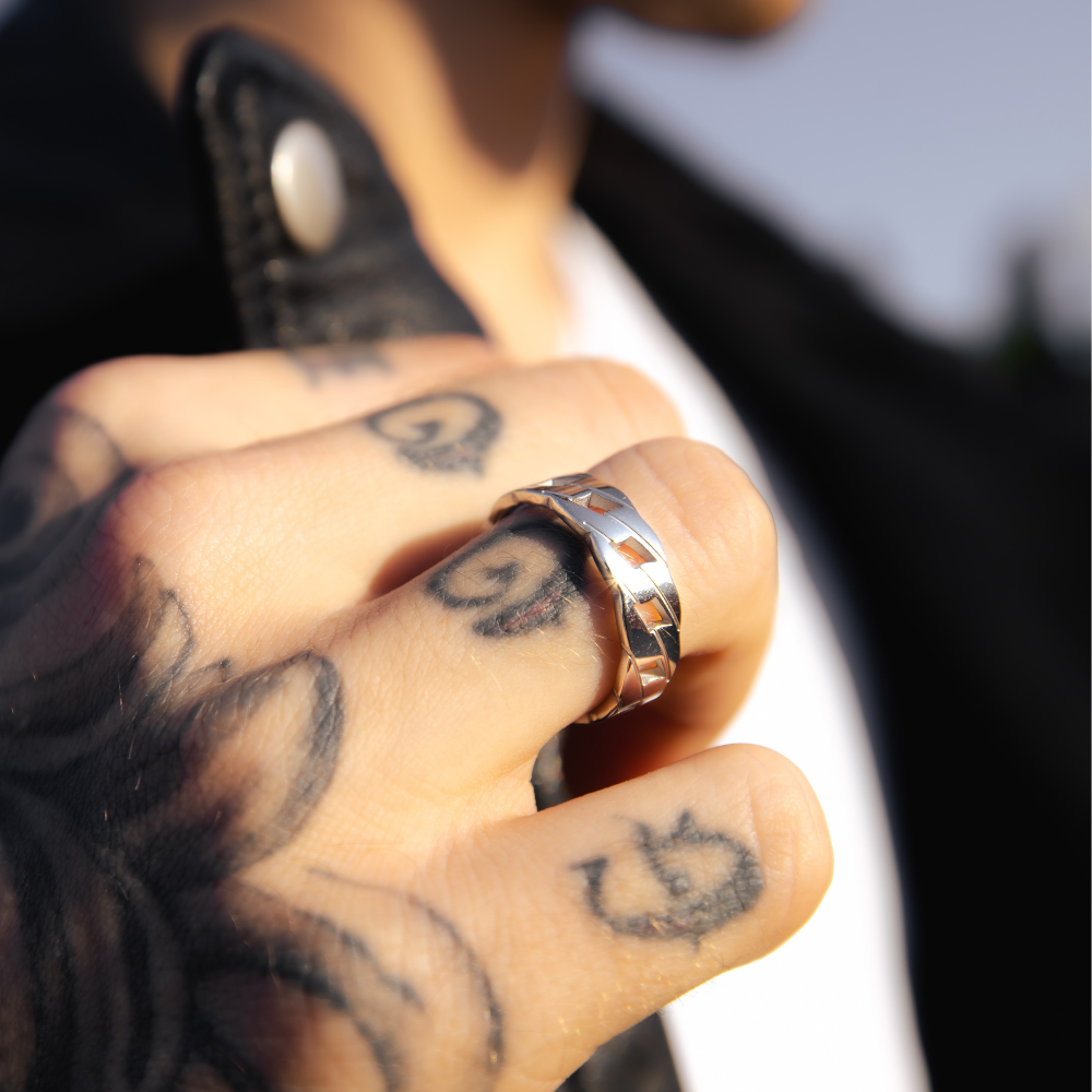 Cuban Ring - Silver | Buy Mens Rings In Silver - By Twistedpendant