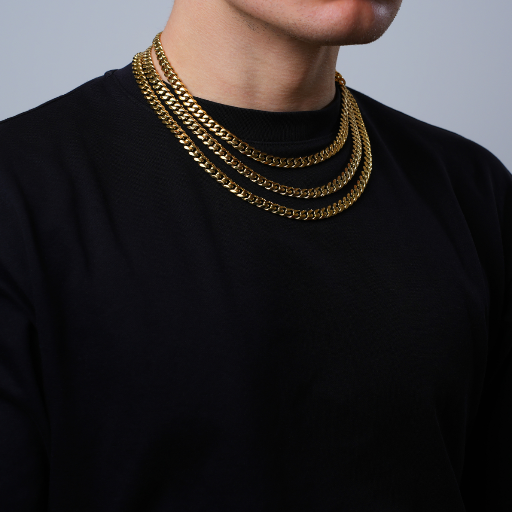 Gold Thick Cuban Chain (8MM) | Mens Gold Chain - Twistedpendant