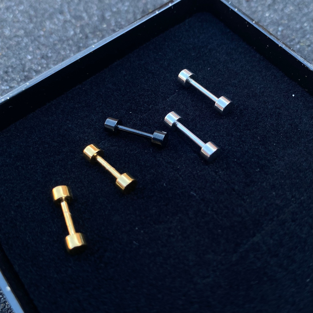 Gold Stud Earrings - Mens Stud Earrings | Twistedpendant