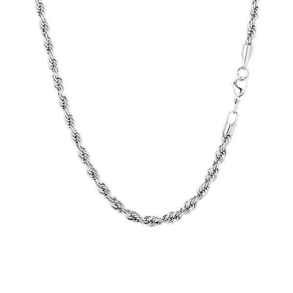 Silver Twisted Rope Chain (5MM) - Mens Necklace | Twistedpendant