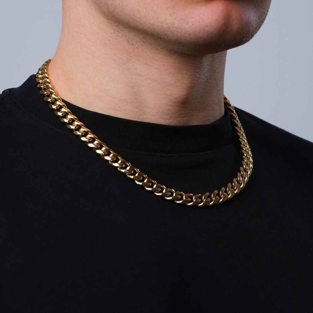 Chunky Gold Cuban Chain (10MM) - Mens Gold Chain | Twistedpendant