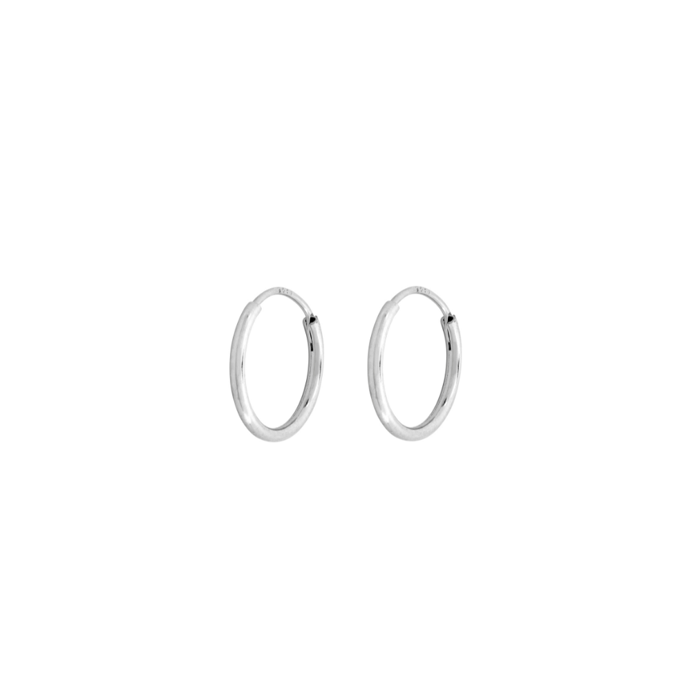 Small thin sterling silver 2025 hoop earrings