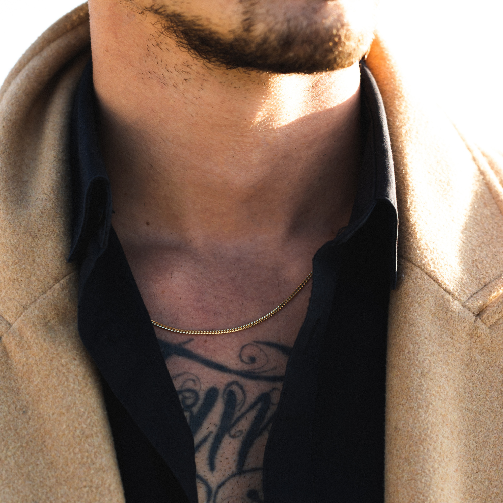 Thin Gold Miami Cuban Chain - Mens Gold Link Chain | By Twistedpendant