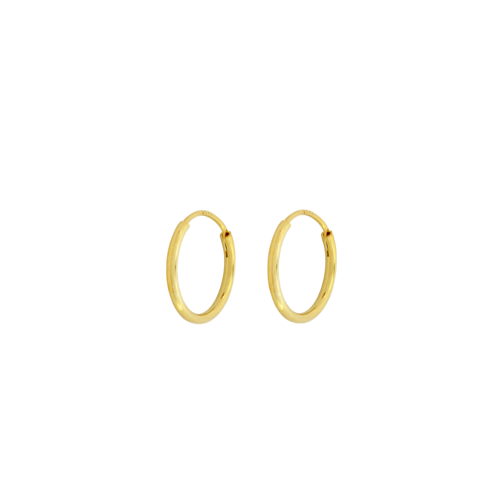 Thin 18K Gold Hoop Earrings | Mens Earrings - Twistedpendant