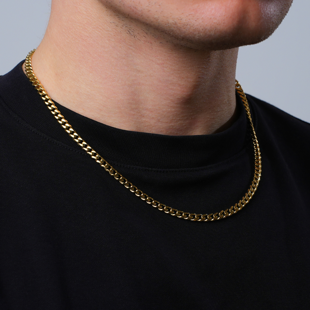 Mens Silver Cuban Chain (5MM) | Necklace Chains | - Twistedpendant