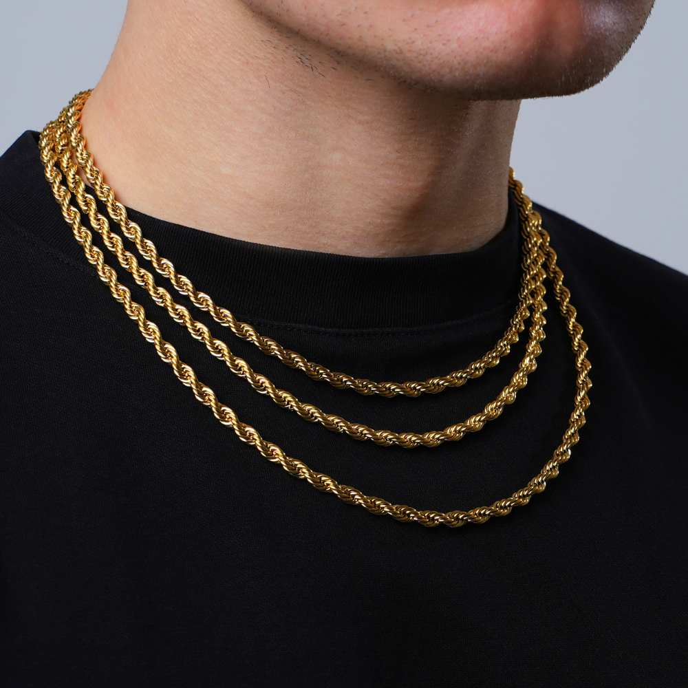 Silver Twisted Rope Chain (5MM) - Mens Necklace | Twistedpendant