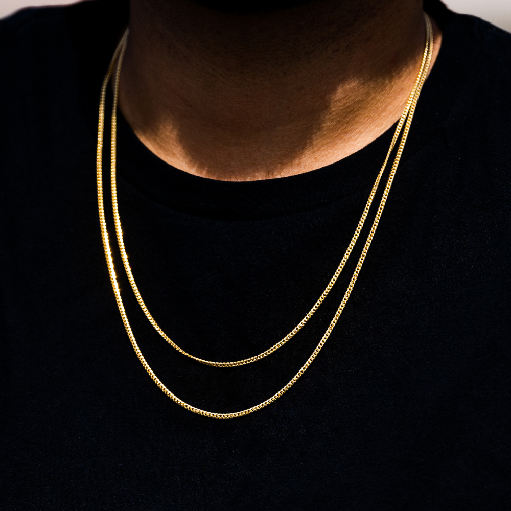 Thin Gold Miami Cuban Chain - Mens Gold Link Chain | By Twistedpendant