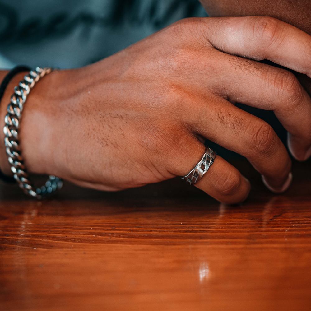 Cuban Ring - Silver | By Mens Rings In Silver - By Twistedpendant