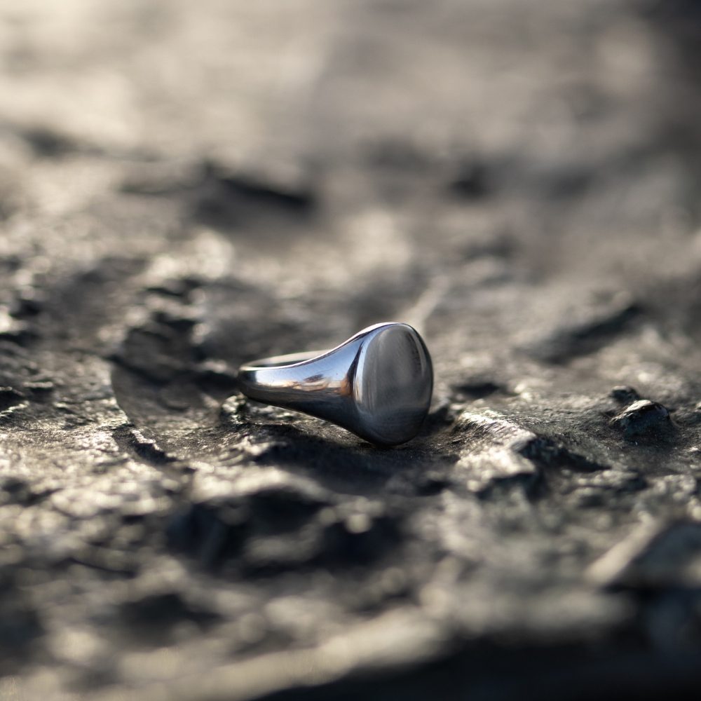 Silver Signet Ring Men - Mens Silver Signet Rings | By Twistedpendant