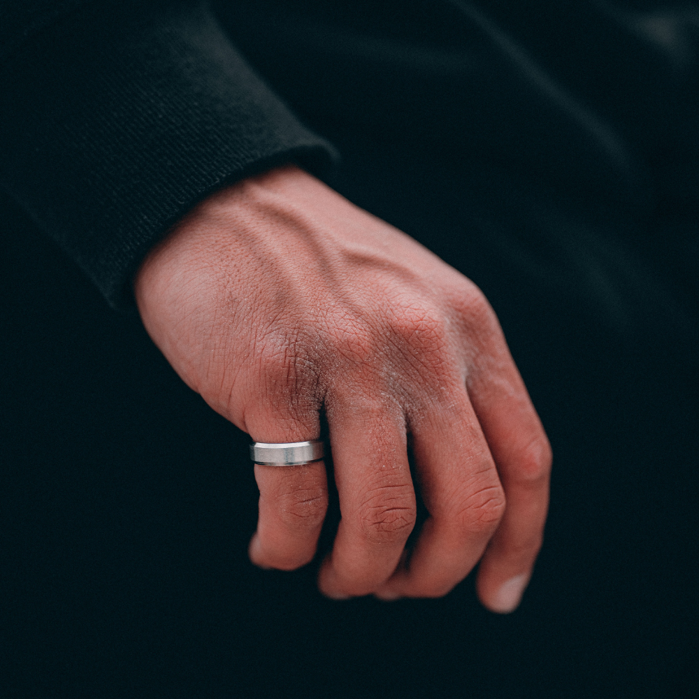 Men's Gold Ring - Buy Men's Gold Brushed Band Rings | Twistedpendant