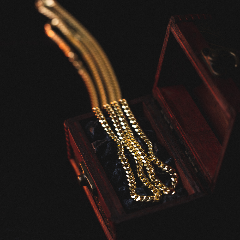 4mm Gold Miami Cuban Chain - Premium Italian Sterling Silver by Twistedpendant
