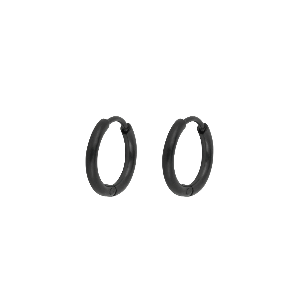 Boy earrings black png discount