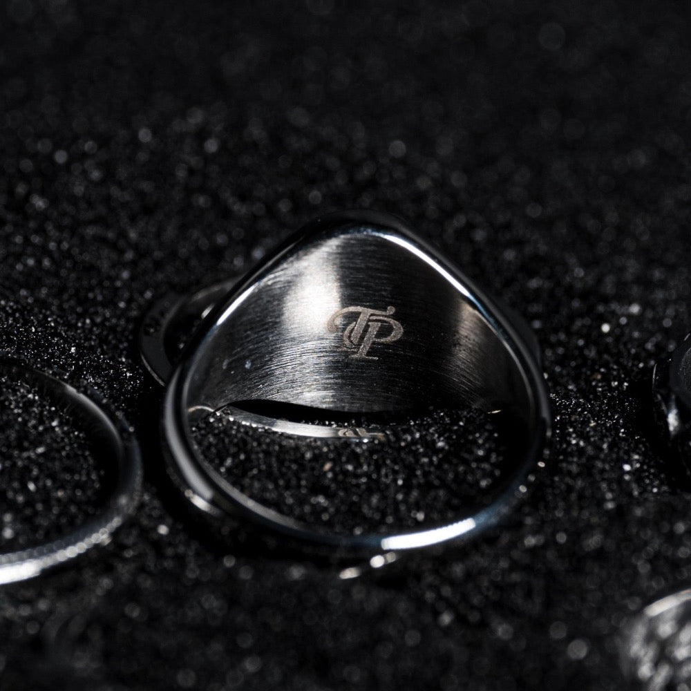 Pearl Signet Ring Men - Mens Silver Signet Rings - By Twistedpendant