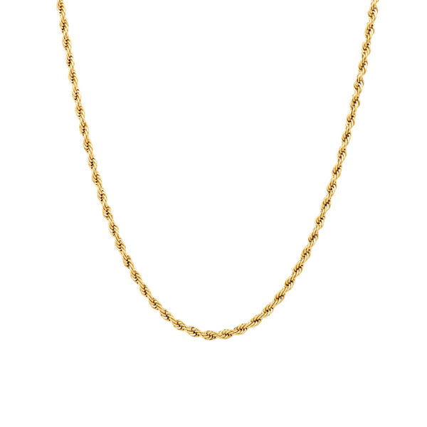 Gold Rope Chain Necklace - Mens Necklace Chain | By Twistedpendant