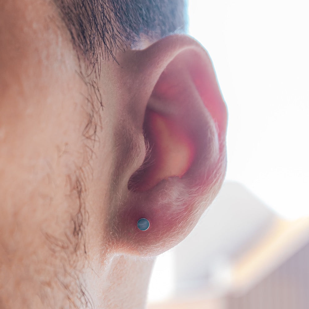 Silver Stud Earrings - Mens Stud Earrings | Twistedpendant