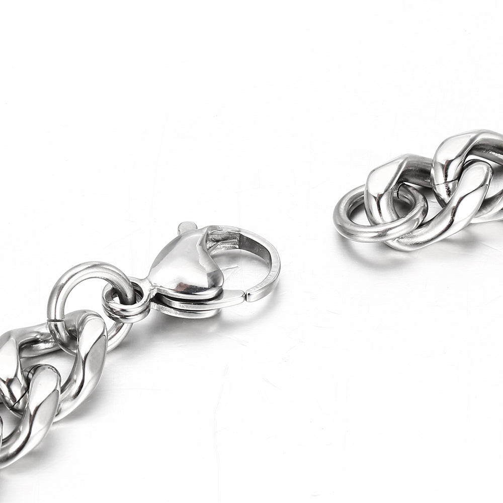 Men's Silver Thick Bracelet (13MM) - Heavy Silver Bracelet | Twistedpendant